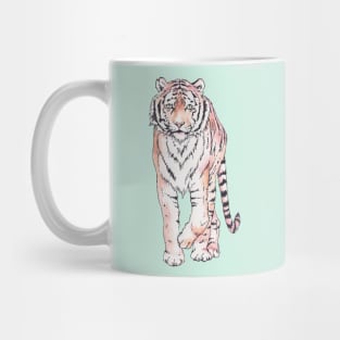 Approaching ink and watercolor tiger Mug